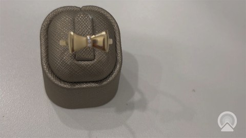 10K Yellow Gold Ribbon Women's Ring / Size: 7.5 / Weight: 1.7 GR / DQWR0RB-1