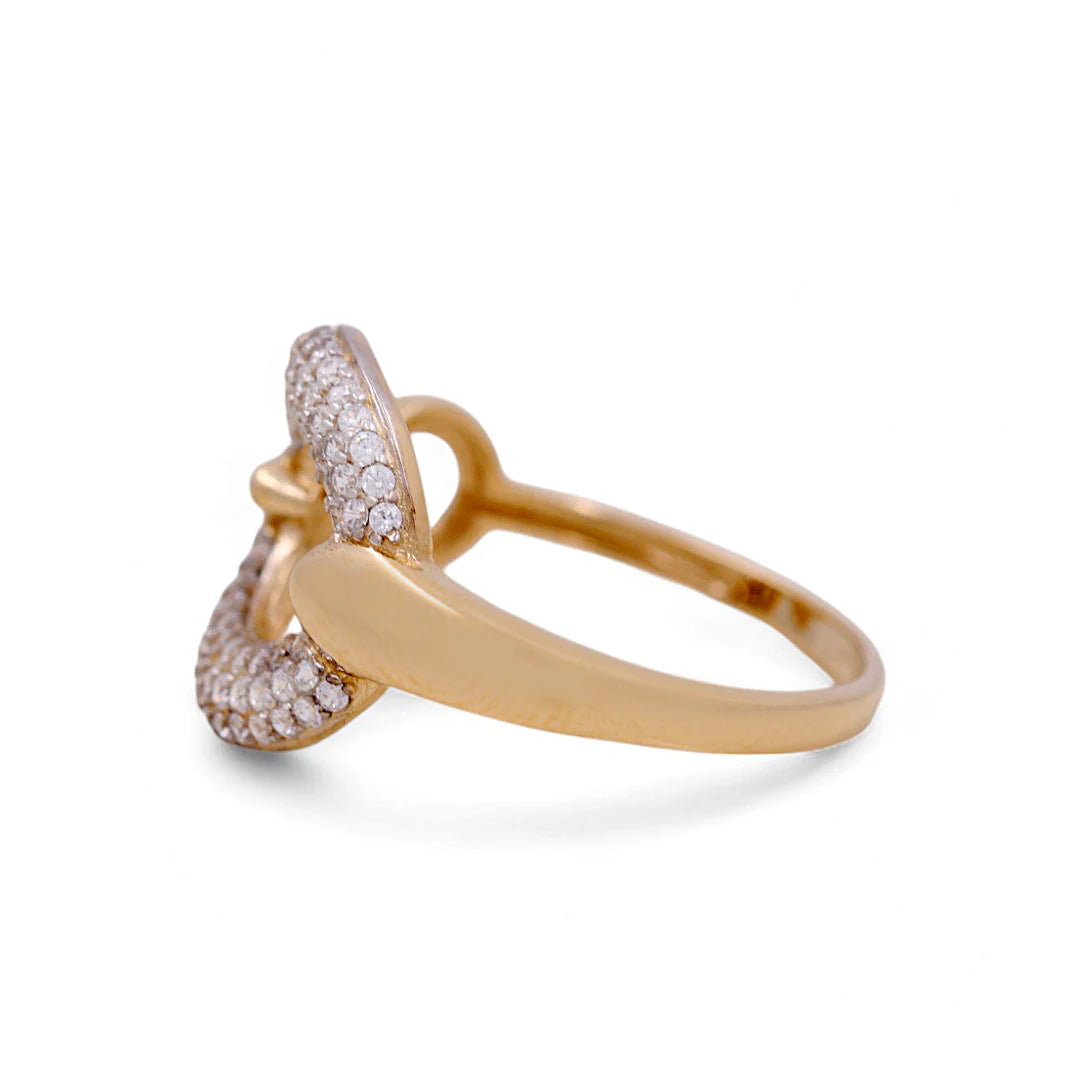 14K Yellow Gold Fashion Woman’s Ring / Stone: CZ / Size: 7 / Weight: 2.4 GR / KEEWR4FS-6