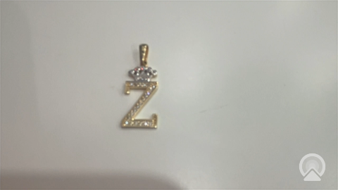 14K Yellow Gold Initial Pendant (Z) with Crown / Weight: 1.1 GR / 73251Z