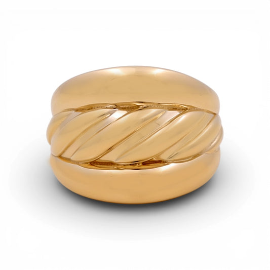 14K Yellow Gold Fashion Women's Ring / Size: 7.75 / Weight: 3.5 GR / Y24-775