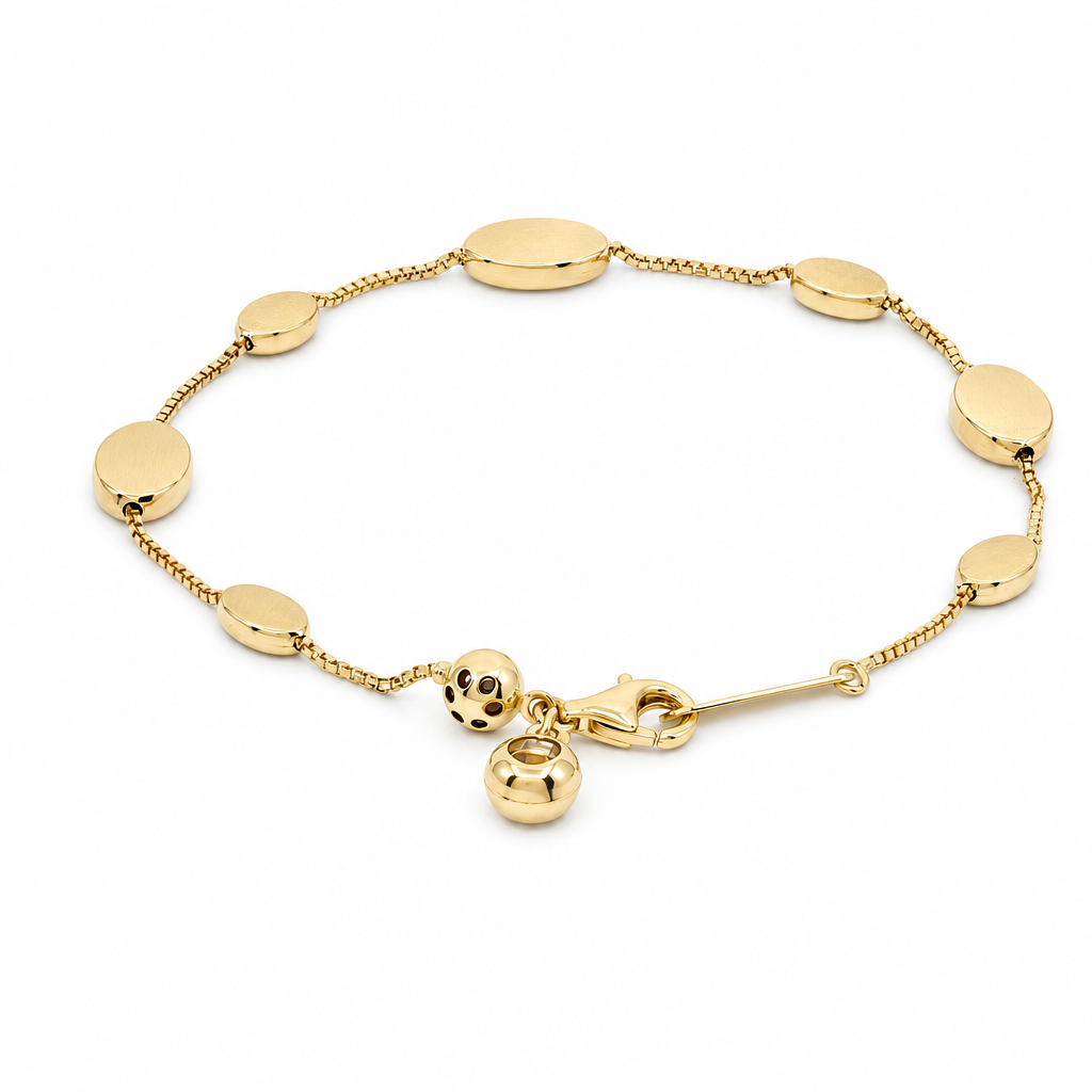 14K Yellow Fashion Box Women's Bracelet / Size: 7" / Weight: 3.5 GR / DOWB4FS