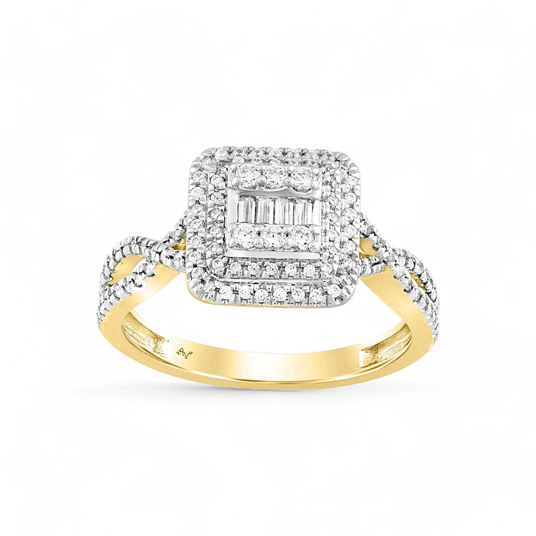 10K Yellow Gold Women's Diamon Ring 0.35CT / Size 6.5/ 316915Y