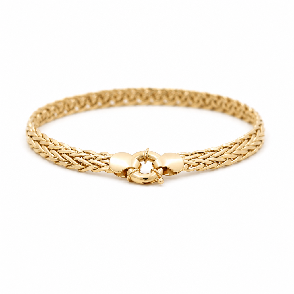 14K Yellow Gold Fancy Link Women's Bracelet / Size: 7.5" / Weight: 5.2 GR