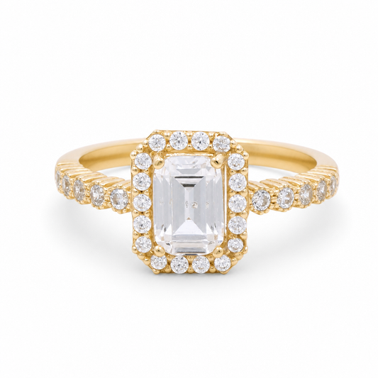 14K Yellow Gold Fashion Women's Rings with Cz / Size: 7/ Weight: 2.2 GR / 475-01161