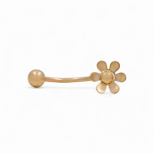 14K Yellow Gold Flower Piercing / 6-146801K
