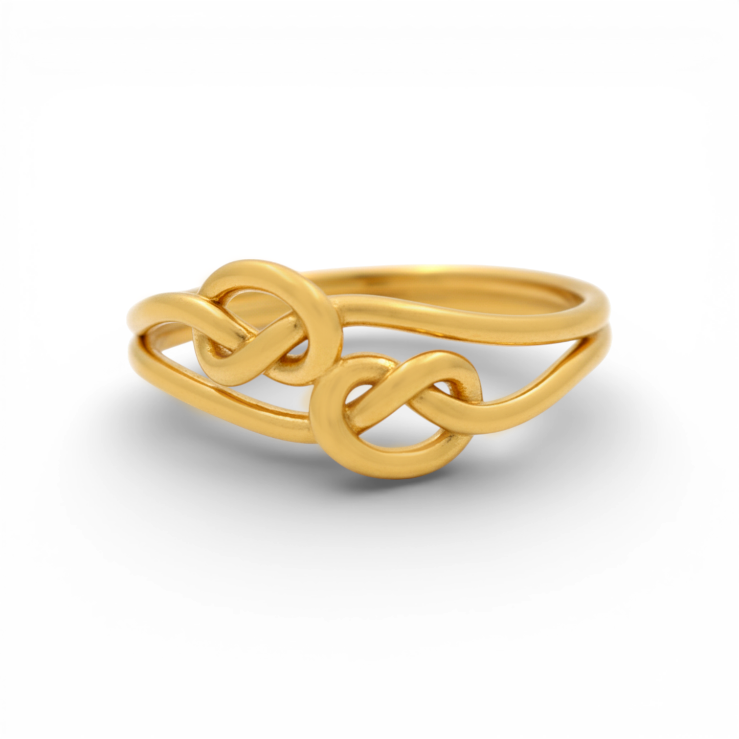 14K Yellow Gold Two Knots Women's Ring / Size: 7.5 / Weight: 2.4 GR / Y24-301