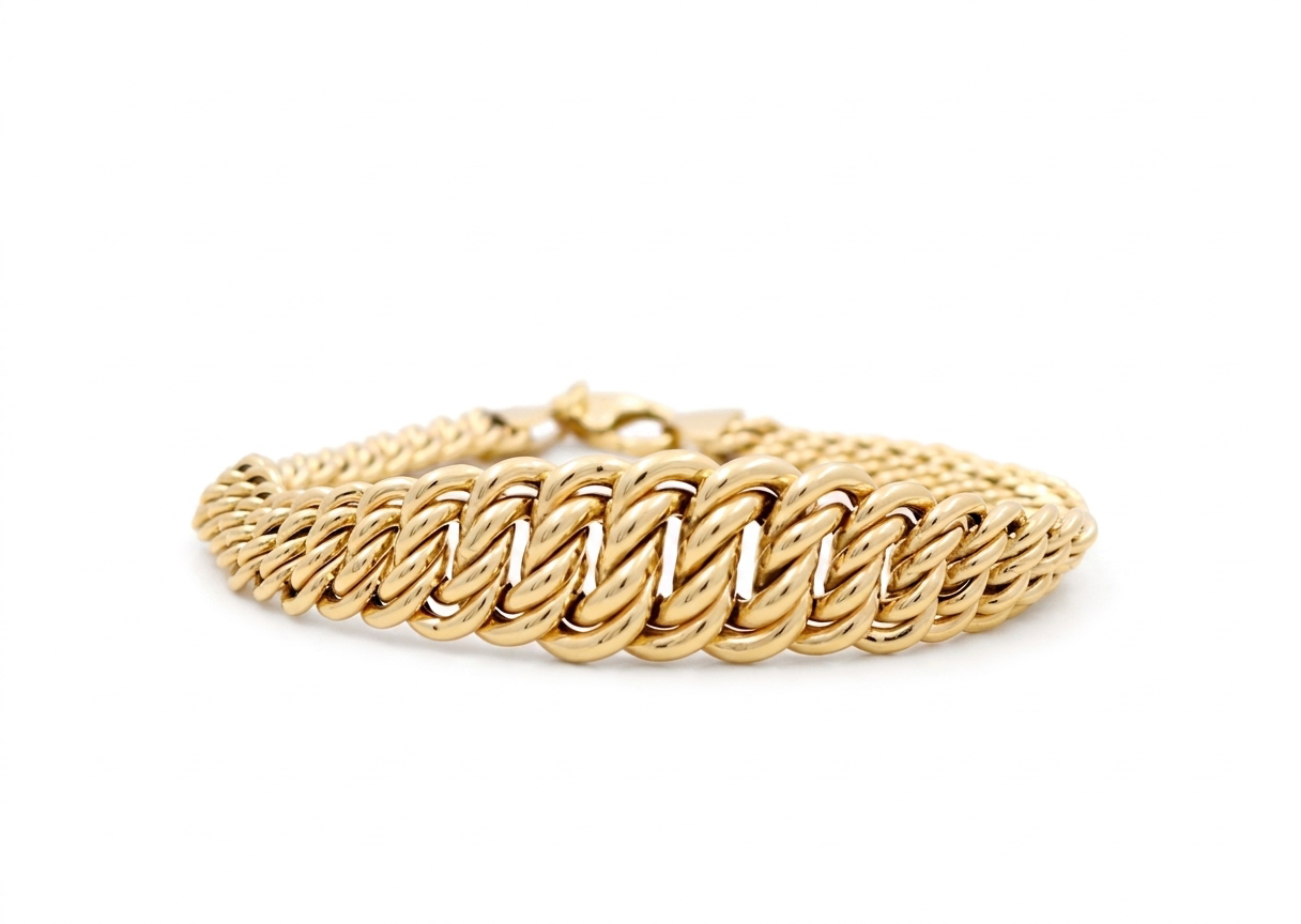 14K Yellow Gold Princess Women's Bracelet / Size: 7.50''/ Weight: 9.7GR / 169-00033
