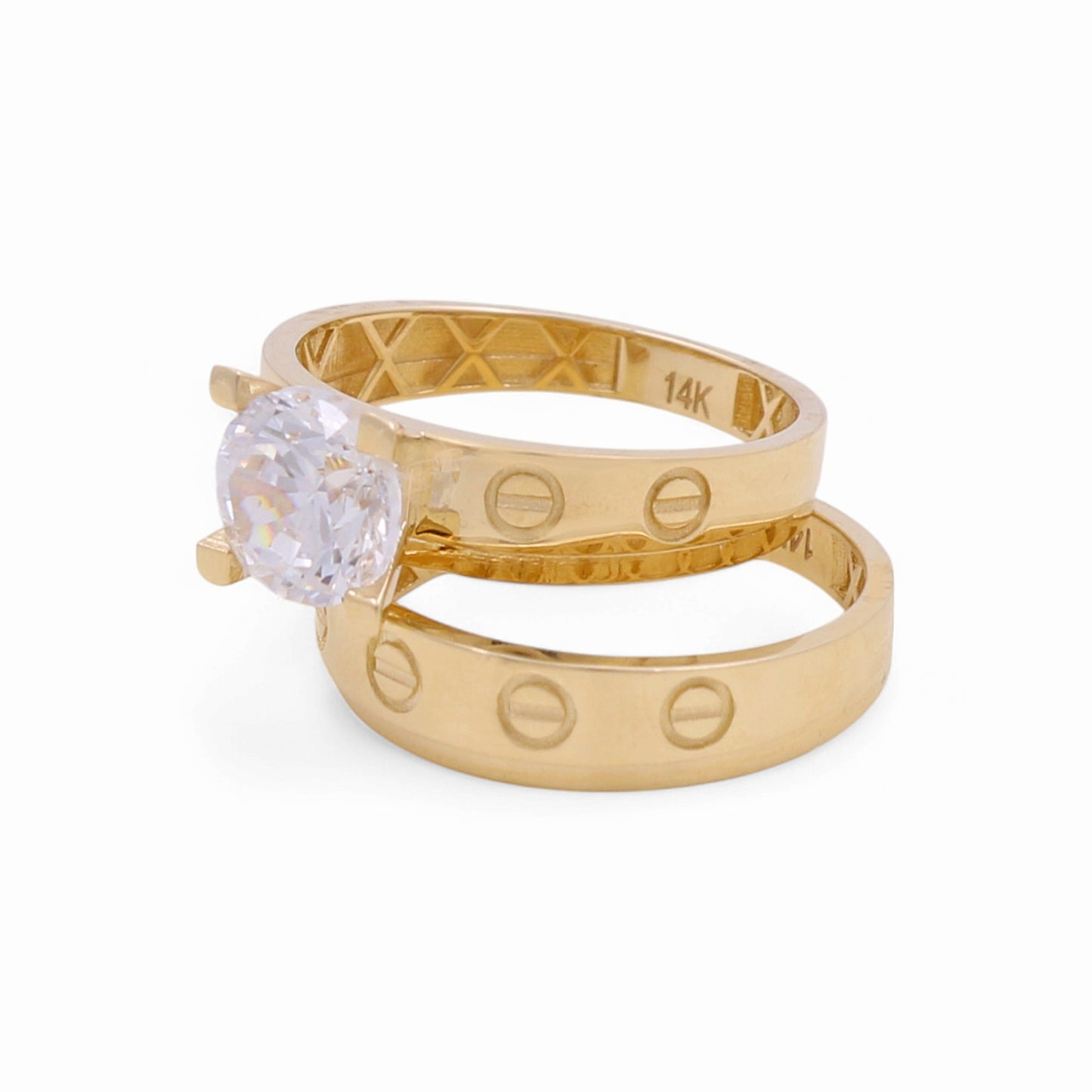 14K Yellow Gold Women’s CT Bridal Set / Stone: Cz / Size: 7 / Weight: 4.3 GR / CPWR4BSCT-1