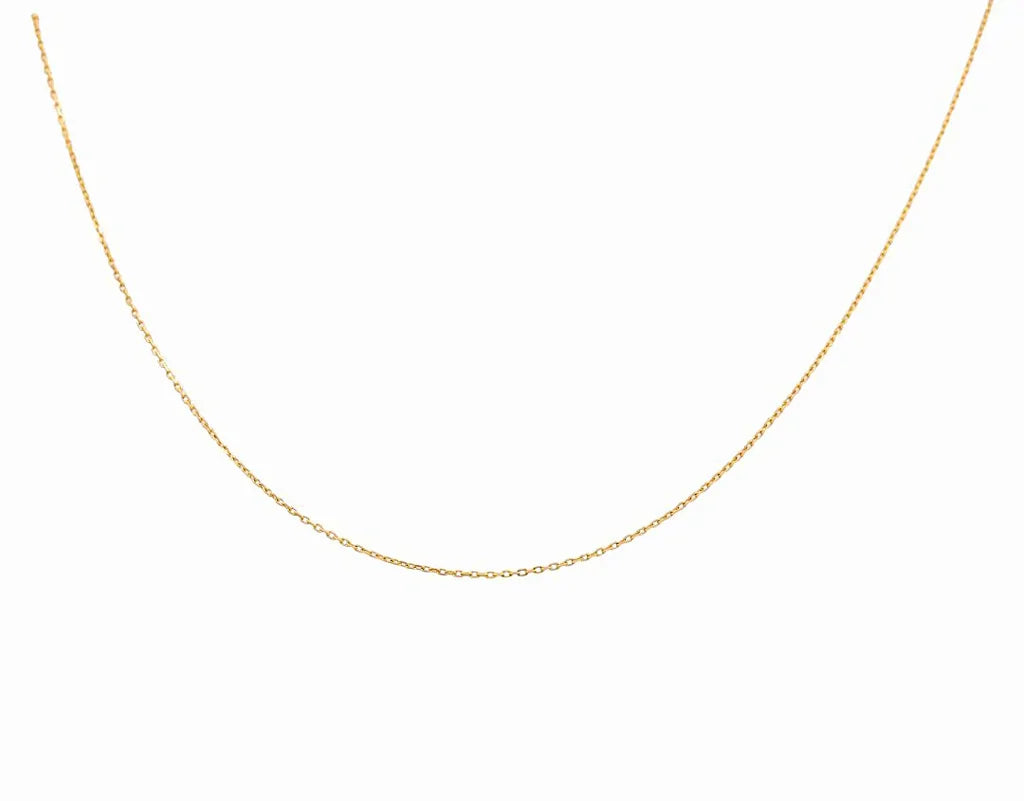 14K LC Yellow Gold Mini Cable Link / Size: 0.4mm 18" / Weight: 0.9gr / LCCH4CL0.4-18