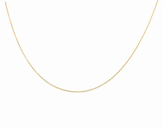 14K LC Yellow Gold Mini Cable Link / Size: 0.4mm 18" / Weight: 0.1gr / LCCH4CL0.4-18