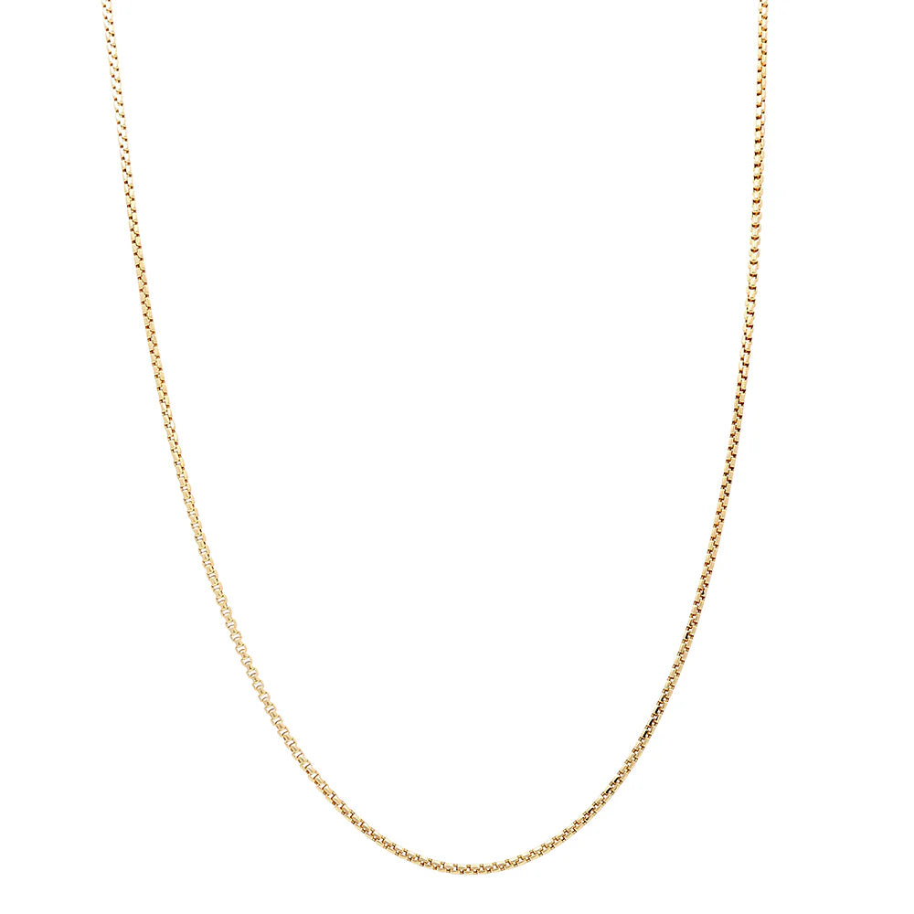 14K Yellow Gold Box Light Chain / Size 1.7mm 20” / Weight: 9.2 GR / LCS4-20