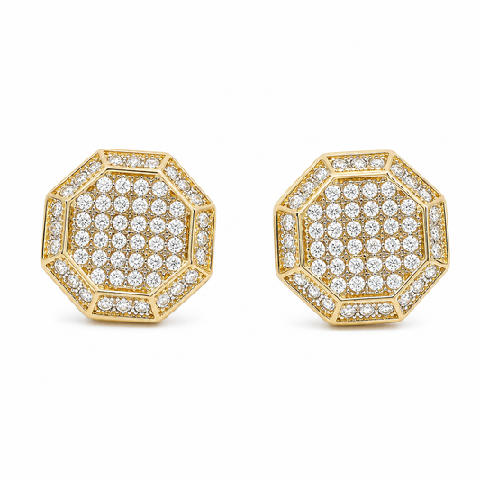 14K Yellow Gold Fashion Stud Earrings / Weight: 2.8 GR / DOES4FS-2