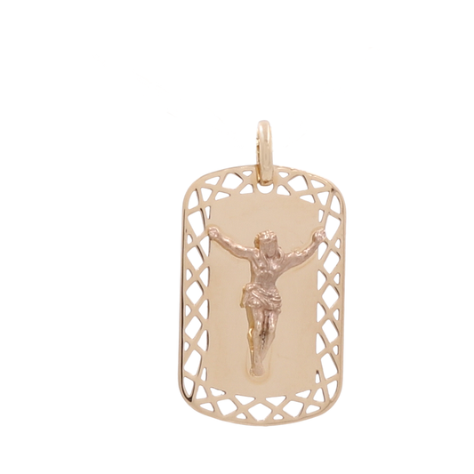 14K Yellow Gold Jesus Pendant