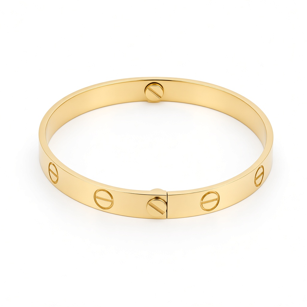 14K Yellow Gold Solid Bangle CT / Size: 17 / Weight: 22.5 GR / SBO4BCT