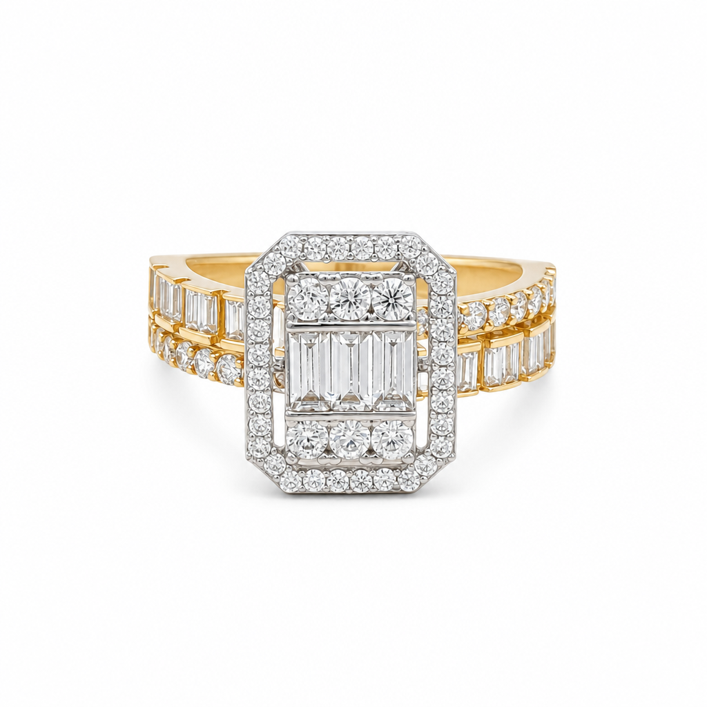 10K Yellow Gold Women's Engagement Ring / Size: SZ:7 / Weight: 2.9 GR / CCFWR0ER