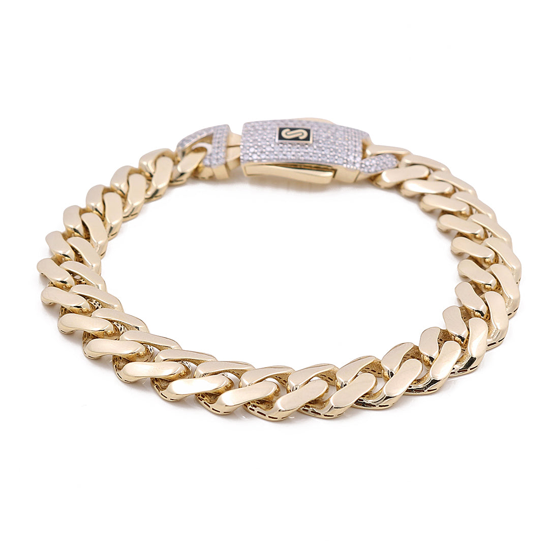 14K Yellow Gold Monaco Bracelet / Stone: Cz / Size: 9mm 7.5" / Weight: 12.5gr / 301-11095-9.5mm.7.5"