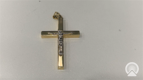 14K Yellow Gold Cross Pendant / ISPD4CRS-1
