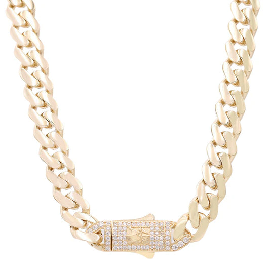 14K Yellow Gold Monaco Chains 13mm 27"/ Weight 58.9gr