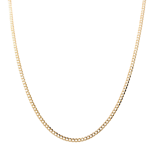 10K Yellow Gold Curb Chain / Size: 3.3mm 24" / Weight: 6.4 GR / CSCH0CB3.3-24