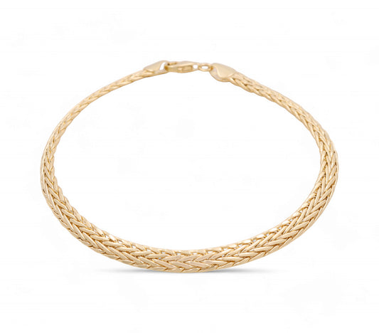 10K Yellow Gold Women's Fancy Link Bracelet / Size: 7.5" / Weight: 3.1GR / P10S-48