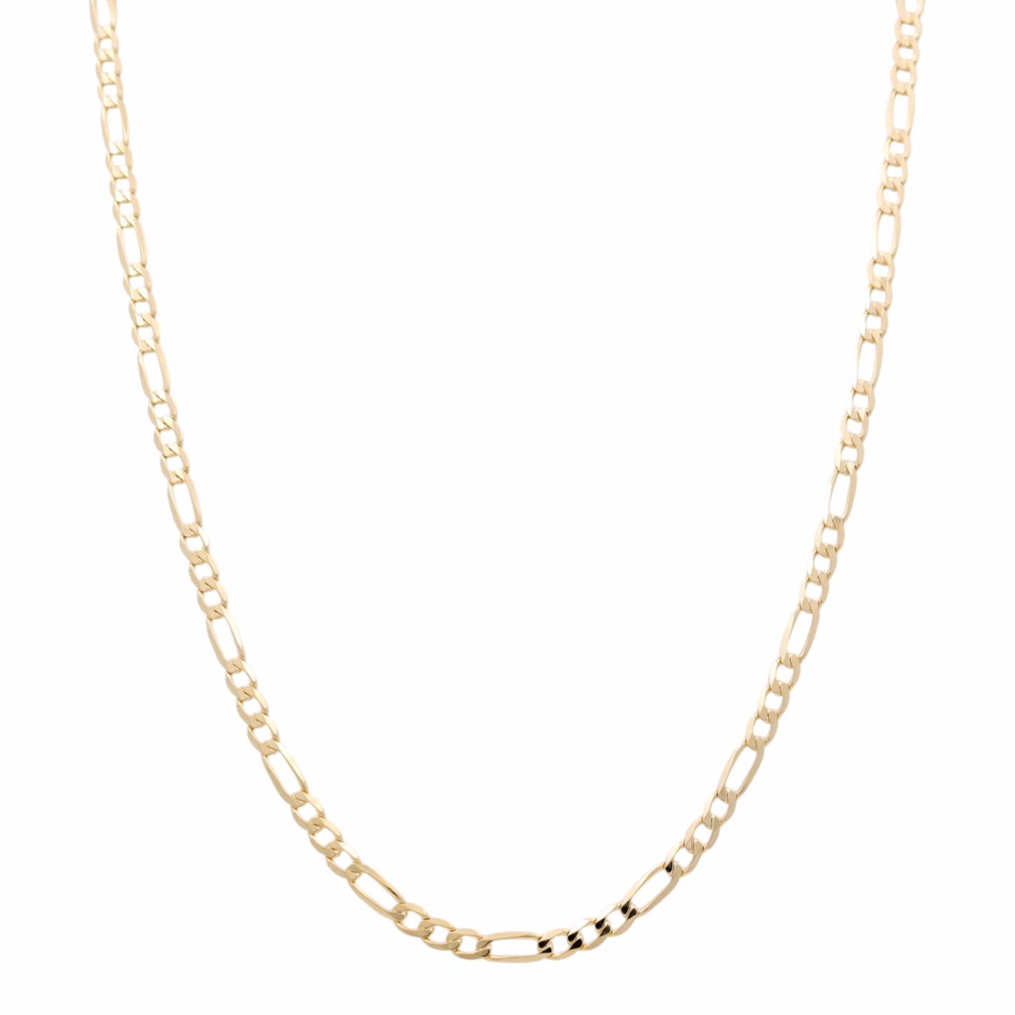 10K Yellow Gold Solid Figaro Chain / Size: 4.5mm / Weight: 14.8 GR / CSCH0FG4.5-24