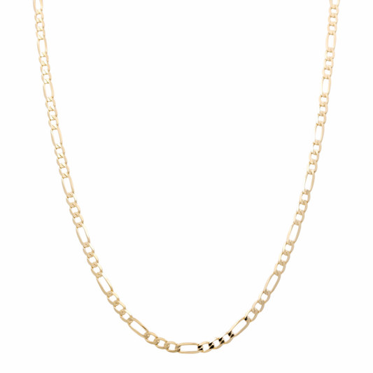 10K Yellow Gold Solid Figaro Chain / Size: 4.5mm / Weight: 14.8 GR / CSCH0FG4.5-24