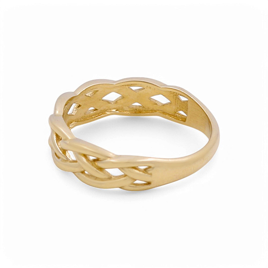 10K Yellow Gold Fashion Women's Ring / Size: 8.5 / Weight: 2.6GR