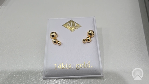 14K Yellow Gold Fashion Stud Earrings / 6-556001P