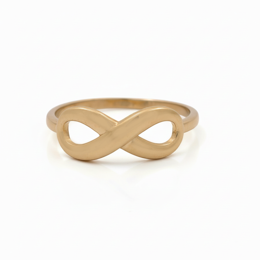10K Yellow Gold Infinity Women’s Ring with Cz / Size: 7 / Weight: 1.1 GR / DQWR0IF
