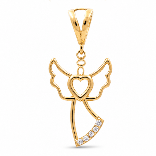14K Yellow Gold Fashion Angel Pendant / Weight: 0.8 GR