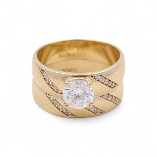 14K Yellow Gold Women’s Bridal Set / Stone: Cz / Size: 7.5 / Weight: 5.1 GR / DEEWR4BS-4