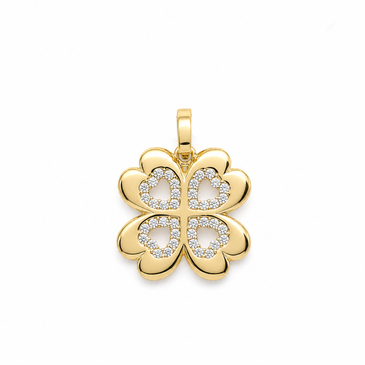 14K Yellow Gold Fashion Flower Pendant / Weight: 1.2 GR / P53P-3337