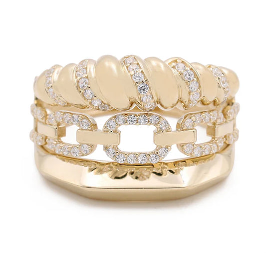 14k Fashion Women's Ring with Cz / Weight 4.0 GR / COWR4FS-34