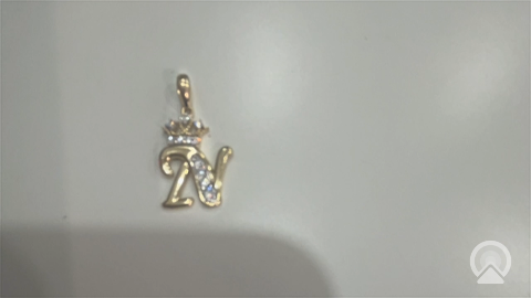 10K Yellow Gold Initial Pendant (N) with Crown / Weight: 1.3 GR / EEPD0N