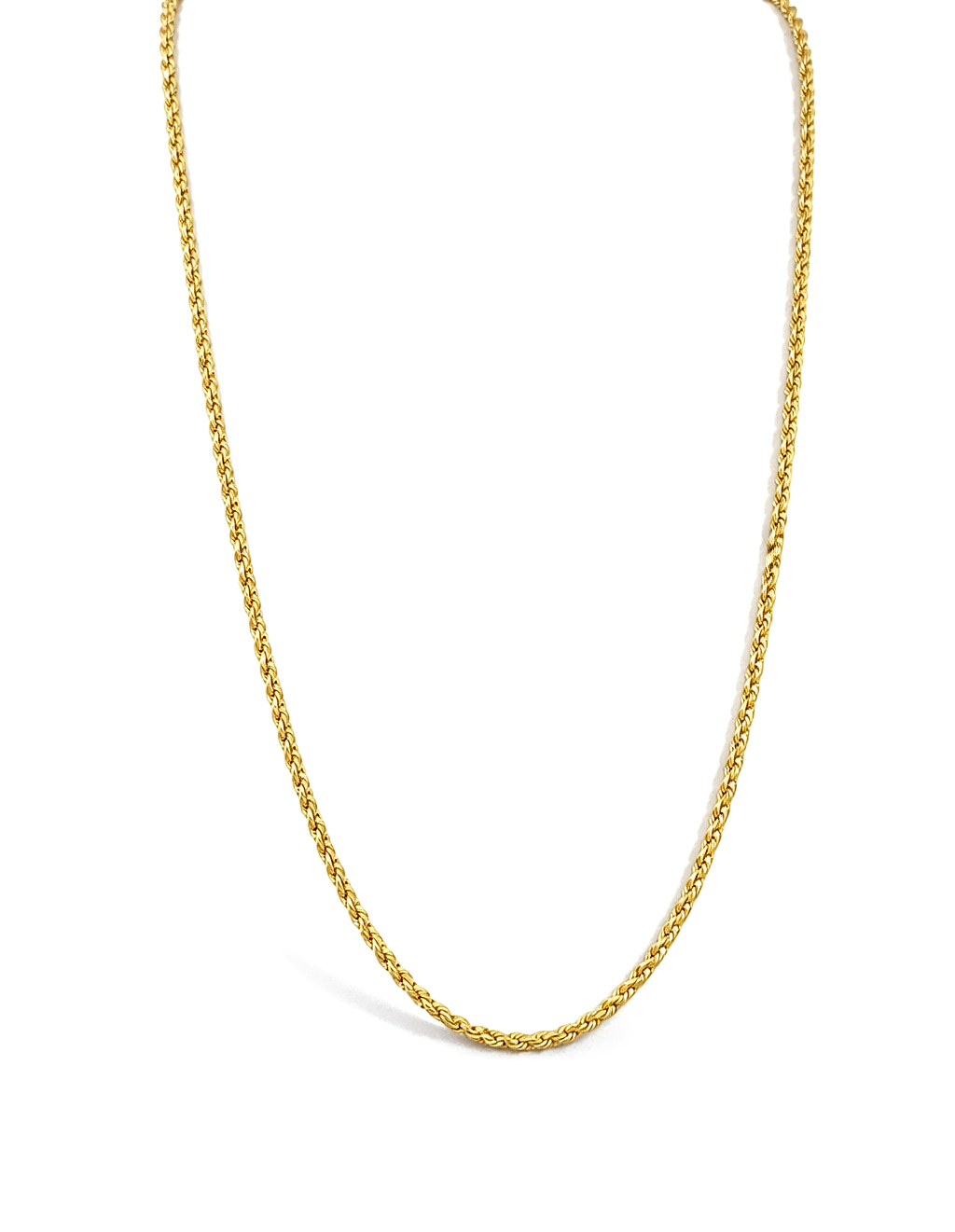 10K Yellow Gold Semisolid Rope Chain / Size: 4mm 24" / Weight: 7.6GR / HCCACH0RP4-24