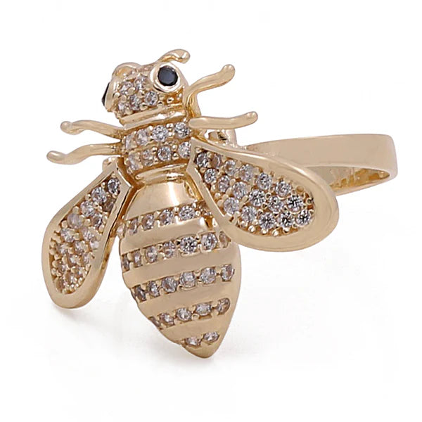 14k Bee Women Ring with Cz /  Weight 4.4 GR
