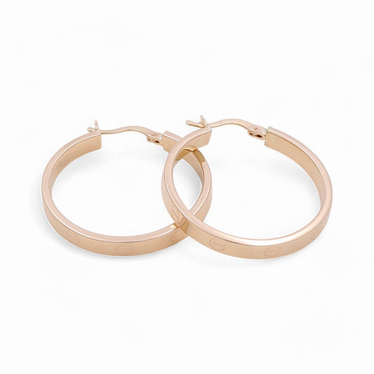 14K Yellow Gold Fashion CT Hoops Earrings / Size: 4mm X 28.5mm / Weight: 4 GR / KOEH4CT4x28.5