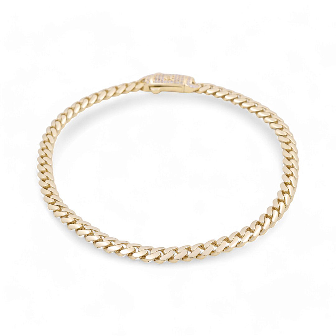 10K Yellow Gold Monaco Bracelets / Stone: Cz / Size 5mm 7.5" / Weight 9.1 GR / COWB0MON5-7.5