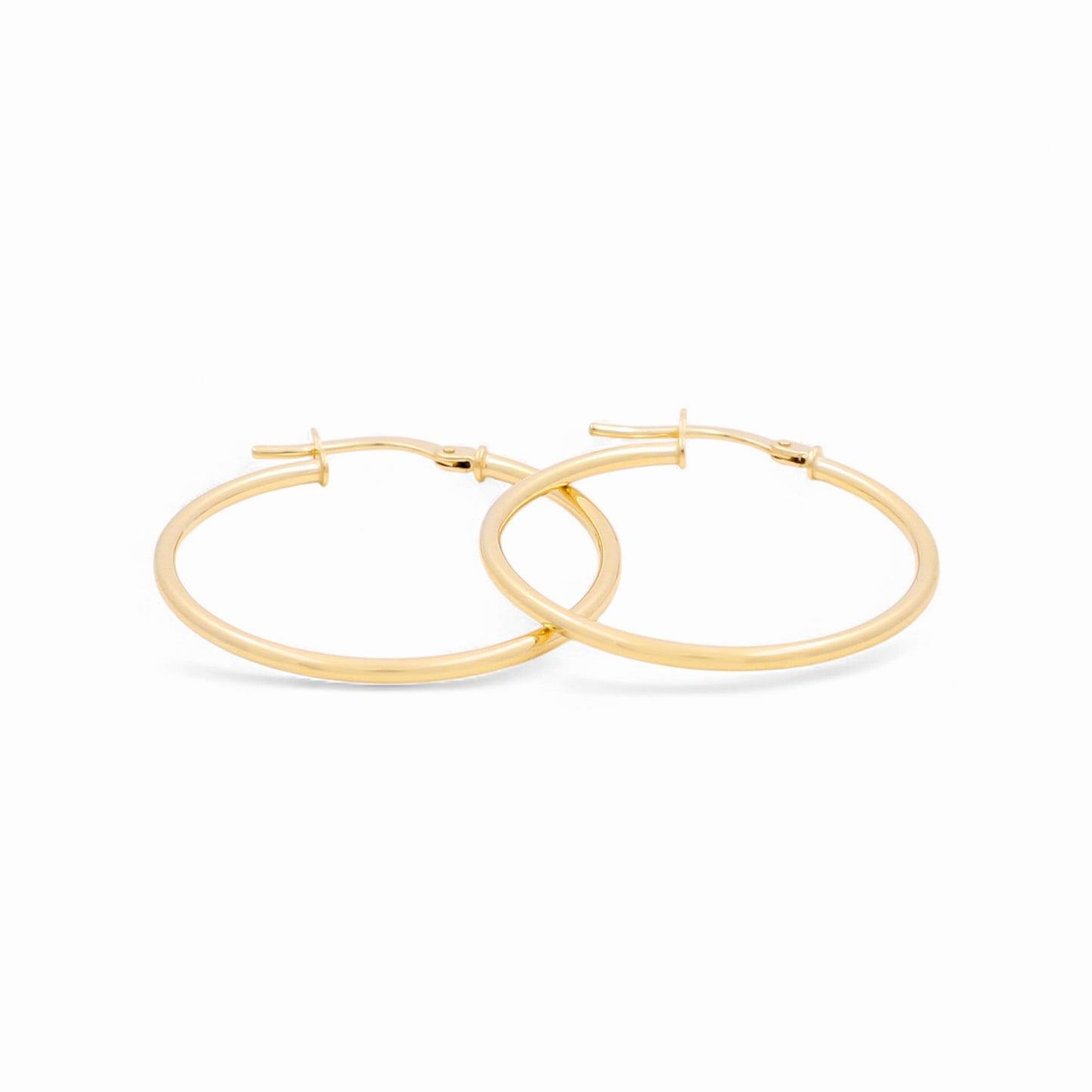 14K Yellow Gold Hoops Earrings / Size: 1.5mmx25mm / Weight: 1 GR / 240-00732