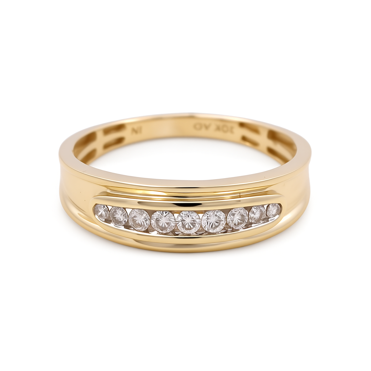 10K Yellow Gold Diamond Trio Set Ring 0.75Ct / Size 9.5-6.5 / 85851Y